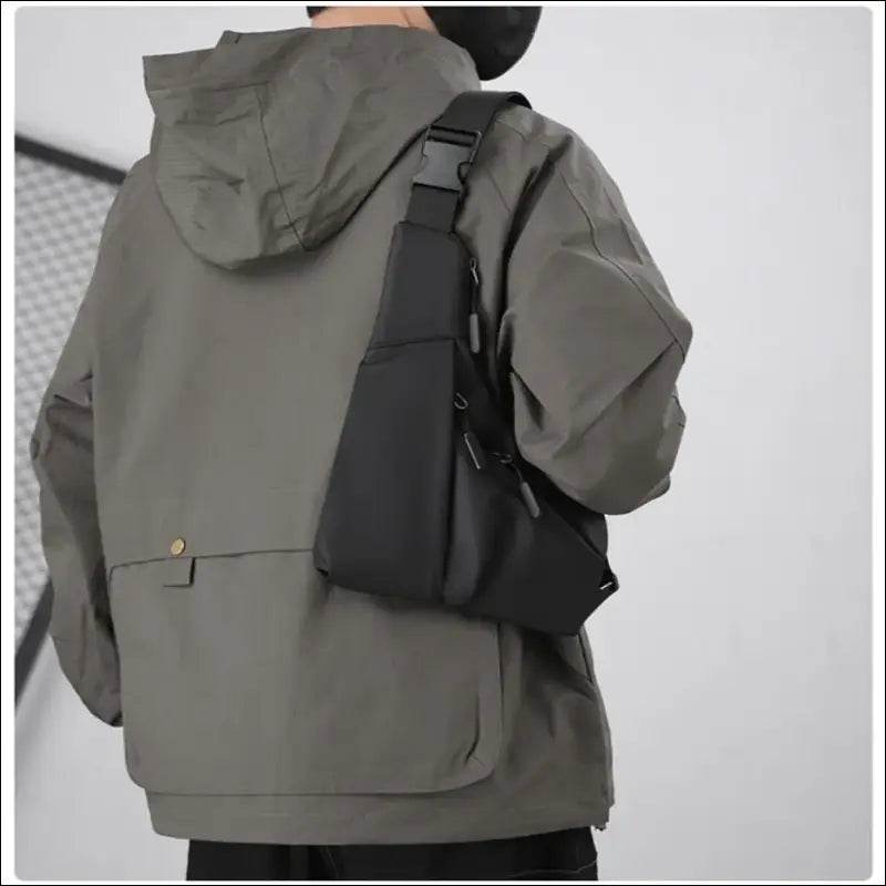 New Fashion Underarm Wrap Chest Bag Street-Style Nylon Waist Bag Solid Color Waterproof Crossbody Bag Outdoor