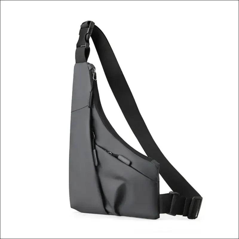 New Fashion Underarm Wrap Chest Bag Street-Style Nylon Waist Bag Solid Color Waterproof Crossbody Bag Outdoor - Grey