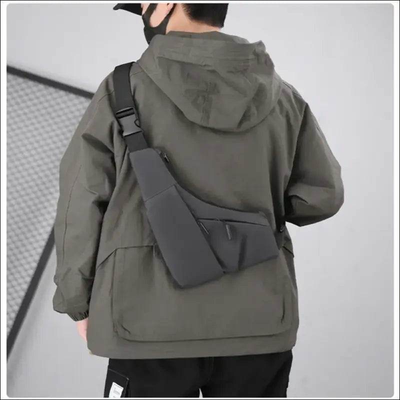 New Fashion Underarm Wrap Chest Bag Street-Style Nylon Waist Bag Solid Color Waterproof Crossbody Bag Outdoor