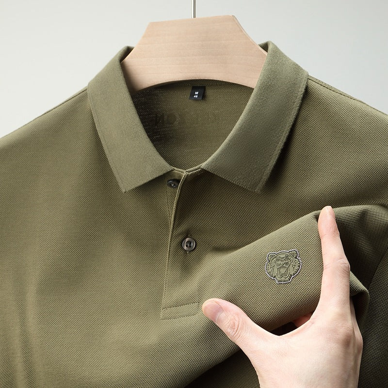 New Men's Fashion Casual Short Sleeve T-shirt Deep Khaki New Men's Fashion Casual Short Sleeve T-shirt - shop_name