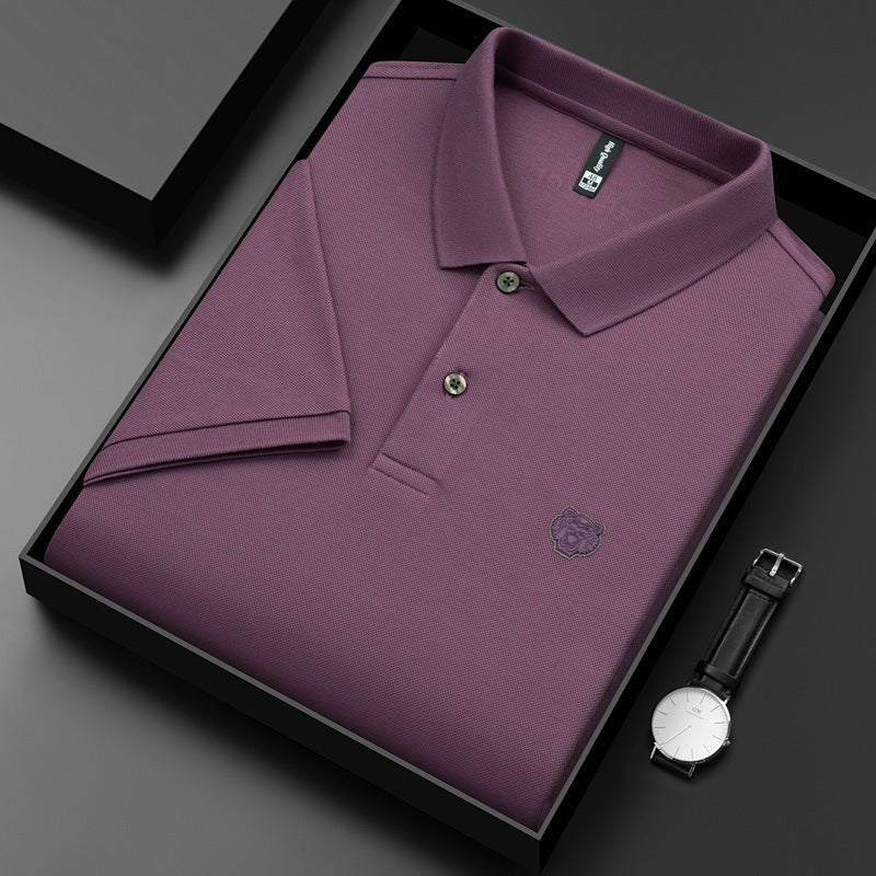 New Men's Fashion Casual Short Sleeve T-shirt Purple New Men's Fashion Casual Short Sleeve T-shirt - shop_name