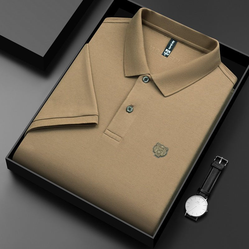 New Men's Fashion Casual Short Sleeve T-shirt Deep Khaki New Men's Fashion Casual Short Sleeve T-shirt - shop_name