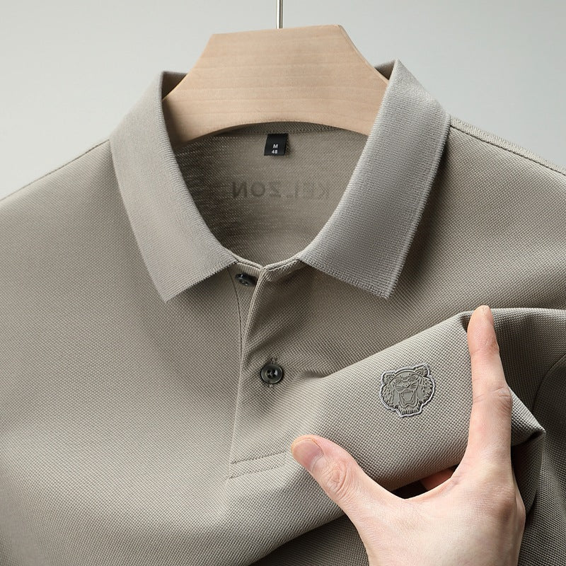 New Men's Fashion Casual Short Sleeve T-shirt Deep Khaki New Men's Fashion Casual Short Sleeve T-shirt - shop_name