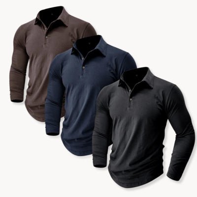 New Polo Collar European And American Men's T-shirt Set New Polo Collar European And American Men's T-shirt - shop_name