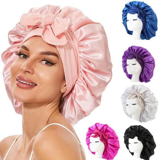 New Silk Bonnet For Sleeping Women Satin Bonnet Hair Bonnet Night Sleep Cap Scarf Wrap For Curly Hair With Tie Band For Curly Hair - Update Avenue 