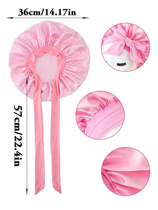 New Silk Bonnet For Sleeping Women Satin Bonnet Hair Bonnet Night Sleep Cap Scarf Wrap For Curly Hair With Tie Band For Curly Hair - Update Avenue 