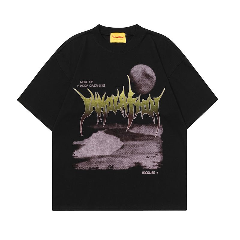 New Street Hip - hop Graffiti Short Sleeve T-shirt Men Black New Street Hip - hop Graffiti Short Sleeve T-shirt Men - shop_name