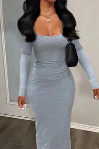 OEM Cheap New Wholesale Women Sexy Long Sleeve Clothing XS Casual Bodycon Long Dress Gray OEM Cheap New Wholesale Women Sexy Long Sleeve Clothing XS Casual Bodycon Long Dress - shop_name