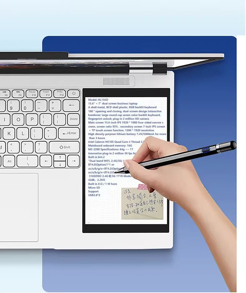 OEM15.6inch +7inch Touch Screen Laptop Intel Atom Quad Core New US Plug 2MP Camera Lightweight Portable Laptop for School Office sliver OEM15.6inch +7inch Touch Screen Laptop Intel Atom Quad Core New US Plug 2MP Camera Lightweight Portable Laptop for School Office - shop_name