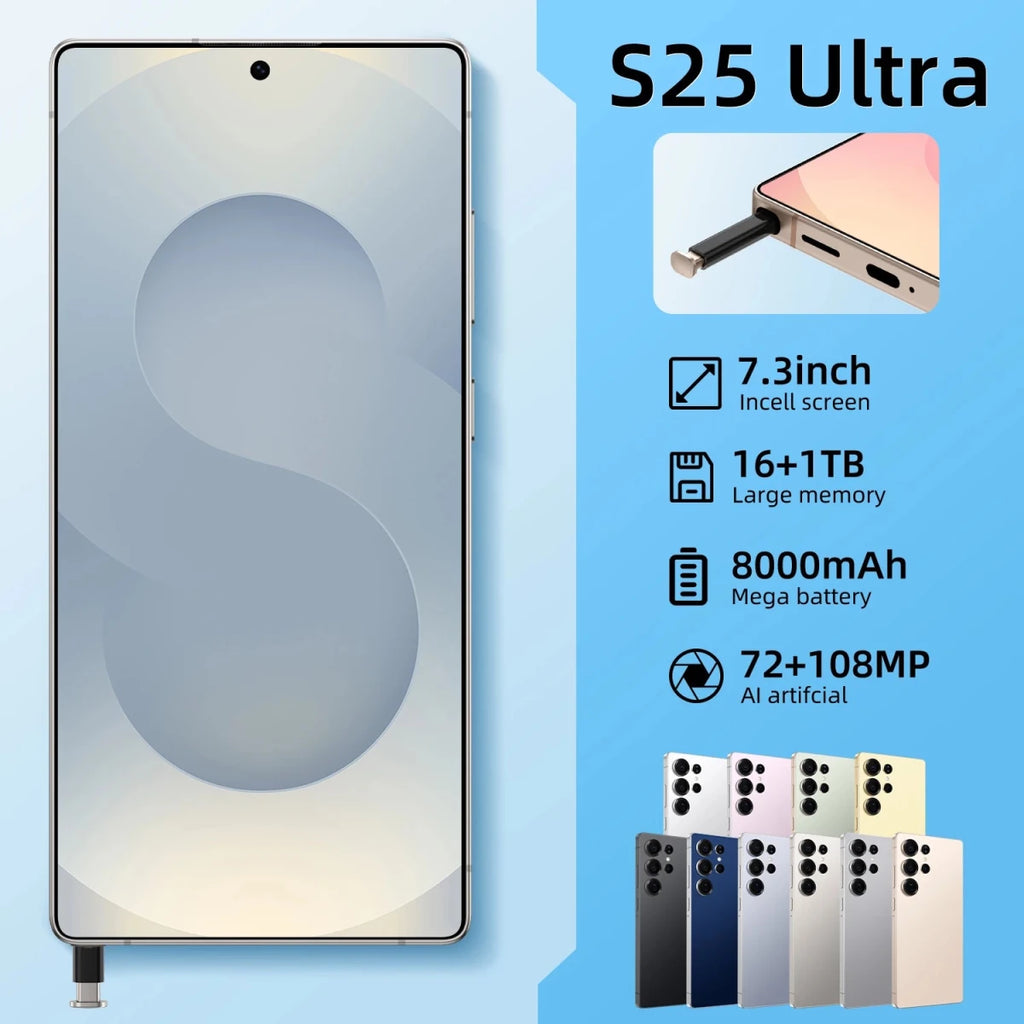 Original 5G Smartphone S25 ultra 16GB+1TB Android 15.0 Dual SIM Mobile Phone with 7.3inch HD Screen Used Condition Green Original 5G Smartphone S25 ultra 16GB+1TB Android 15.0 Dual SIM Mobile Phone with 7.3inch HD Screen Used Condition - shop_name