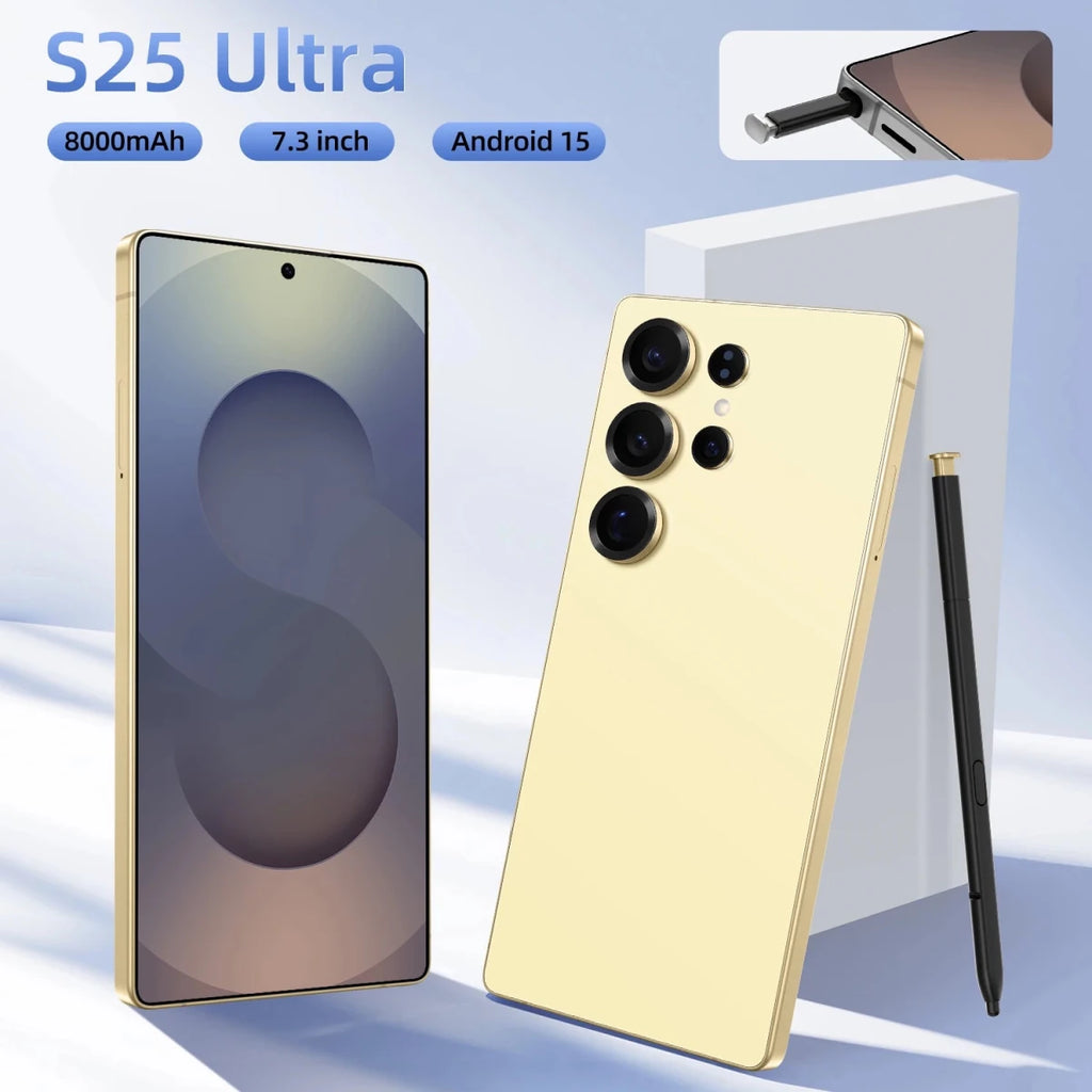 Original 5G Smartphone S25 ultra 16GB+1TB Android 15.0 Dual SIM Mobile Phone with 7.3inch HD Screen Used Condition Green Original 5G Smartphone S25 ultra 16GB+1TB Android 15.0 Dual SIM Mobile Phone with 7.3inch HD Screen Used Condition - shop_name