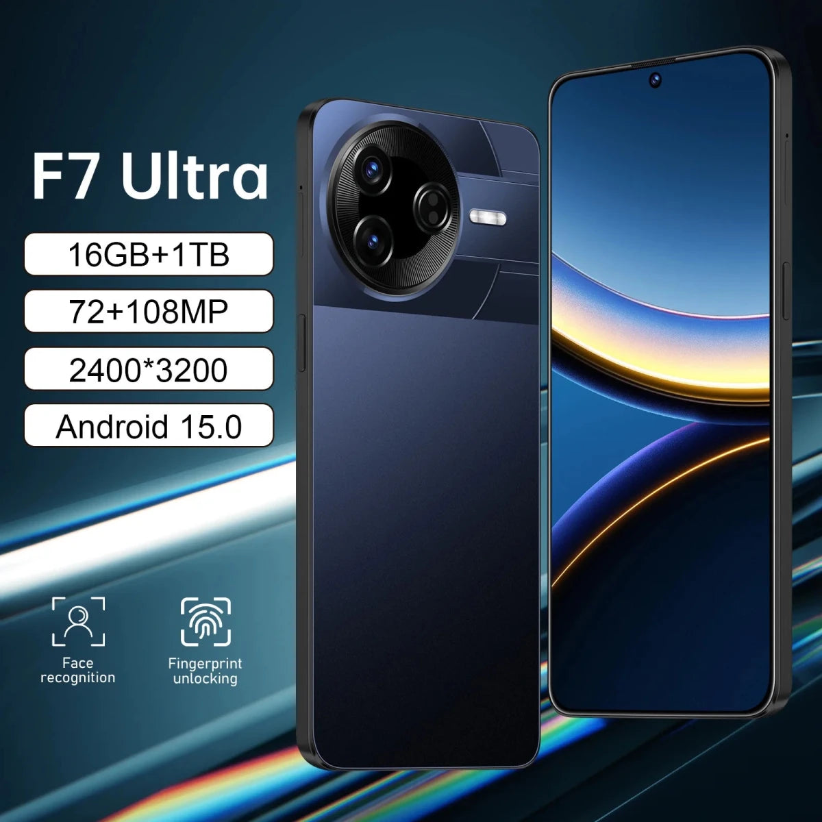 Original Genuine F7 Ultra Smart 5G CDMA Octa Core Mobile Phone 7.3 - Inch Large Screen 16+1TB Direct Manufacturer Stock 108MP black Original Genuine F7 Ultra Smart 5G CDMA Octa Core Mobile Phone 7.3 - Inch Large Screen 16+1TB Direct Manufacturer Stock 108MP - shop_name