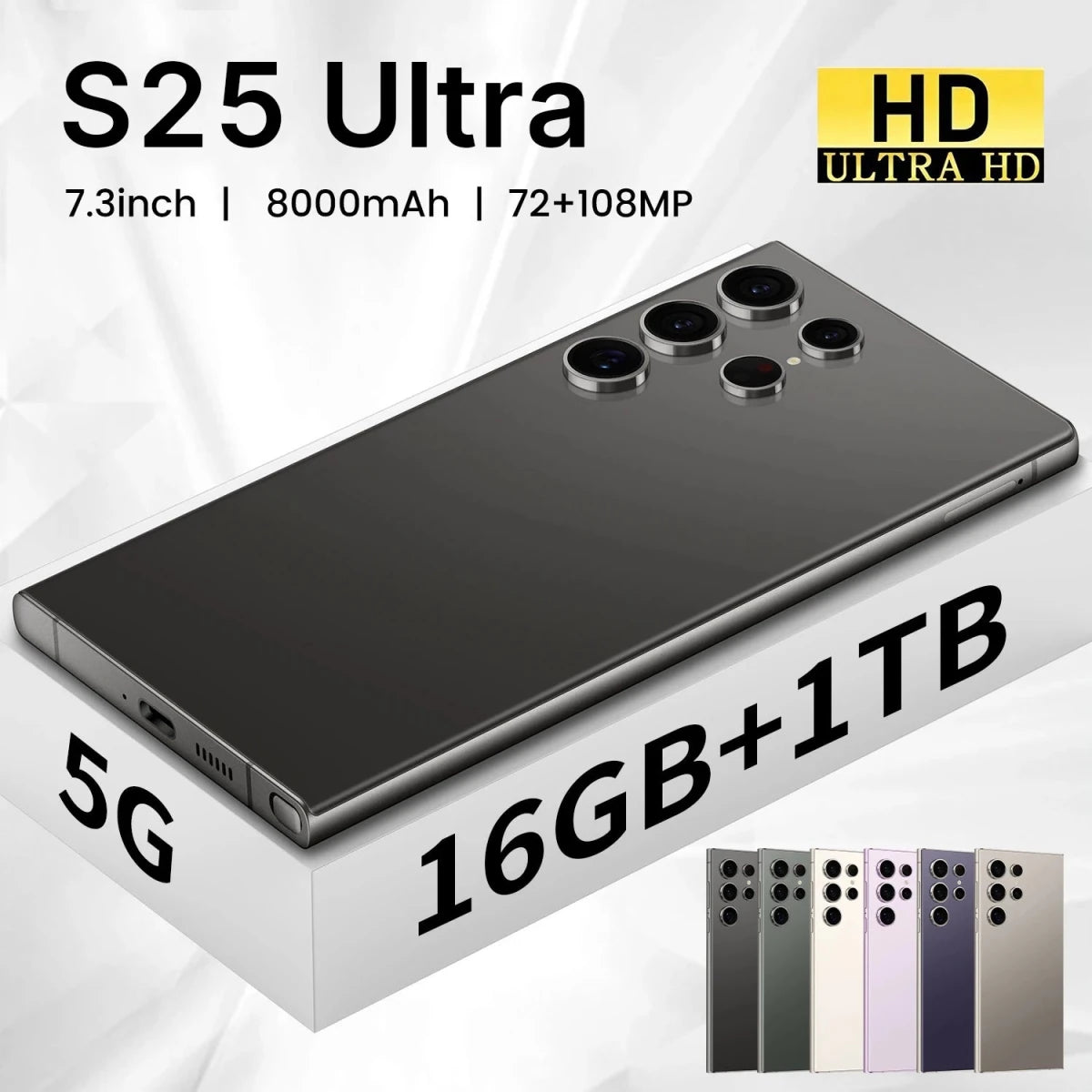 Original S25 Ultra 16GB+1TB Smartphone 7.3inch Unlocked 5G Cellphone Android 15 72+108MP Hd Beauty Camera Mobile Phone Black Original S25 Ultra 16GB+1TB Smartphone 7.3inch Unlocked 5G Cellphone Android 15 72+108MP Hd Beauty Camera Mobile Phone - shop_name