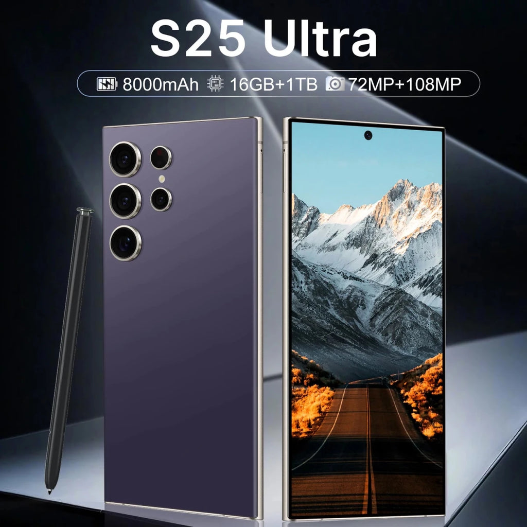 Original S25 Ultra 16GB+1TB Smartphone 7.3inch Unlocked 5G Cellphone Android 15 72+108MP Hd Beauty Camera Mobile Phone Black Original S25 Ultra 16GB+1TB Smartphone 7.3inch Unlocked 5G Cellphone Android 15 72+108MP Hd Beauty Camera Mobile Phone - shop_name
