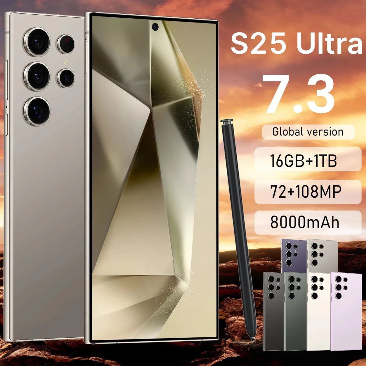 Original S25 Ultra 16GB+1TB Smartphone 7.3inch Unlocked 5G Cellphone Android 15 72+108MP Hd Beauty Camera Mobile Phone Black Original S25 Ultra 16GB+1TB Smartphone 7.3inch Unlocked 5G Cellphone Android 15 72+108MP Hd Beauty Camera Mobile Phone - shop_name