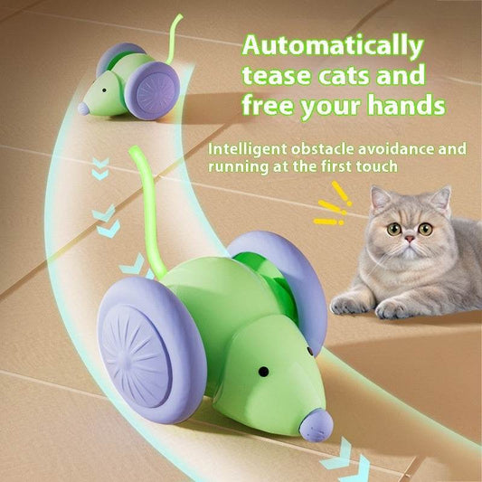 Pet Toys Interactive Cat Toy Electric Mouse Car - Automatic Teaser With Intelligent Obstacle Avoidance Pet Products - Update Avenue 