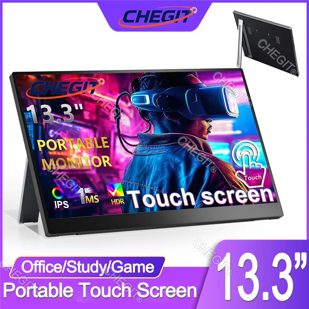 Portable Touch Screen13.3" Monitor Secondary IPS Display FHD 1200P Type - C HDMI For Cell phone PC Xbox Switch Laptop 13.3INCH - TOUCH Portable Touch Screen13.3" Monitor Secondary IPS Display FHD 1200P Type - C HDMI For Cell phone PC Xbox Switch Laptop - shop_name