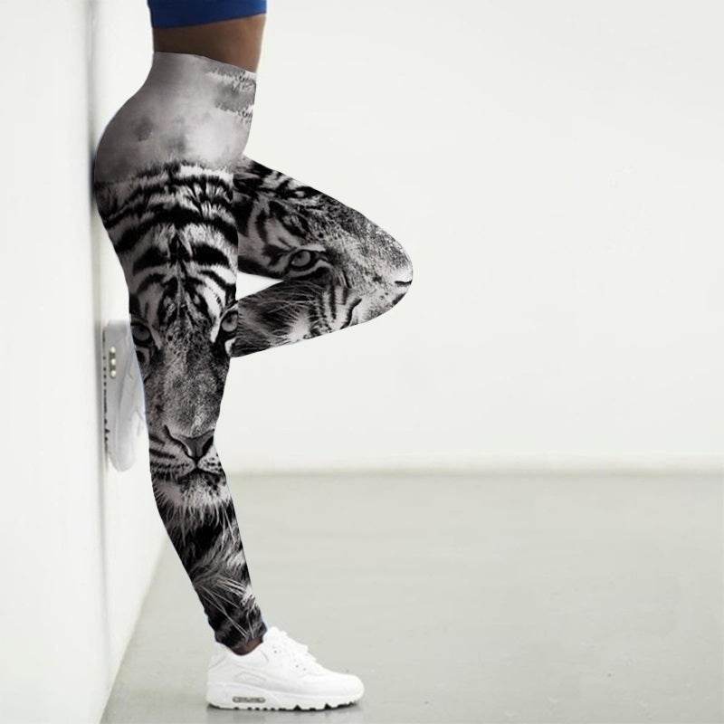 Printed Animal Bodysuit Yoga Pants Gym Wear - Update Avenue 