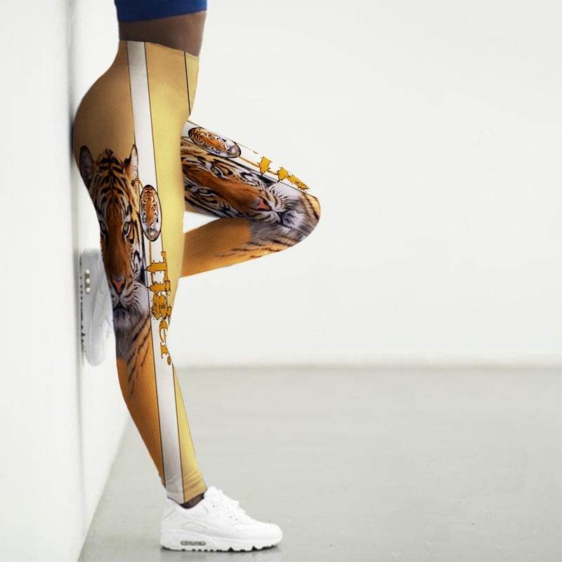 Printed Animal Bodysuit Yoga Pants Gym Wear - Update Avenue 