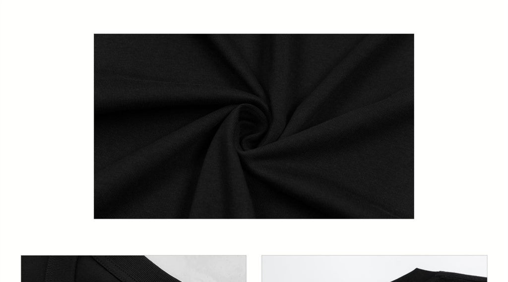 Printed Pure Cotton Loose Short - sleeved InS - style Car Black Printed Pure Cotton Loose Short - sleeved InS - style Car - shop_name