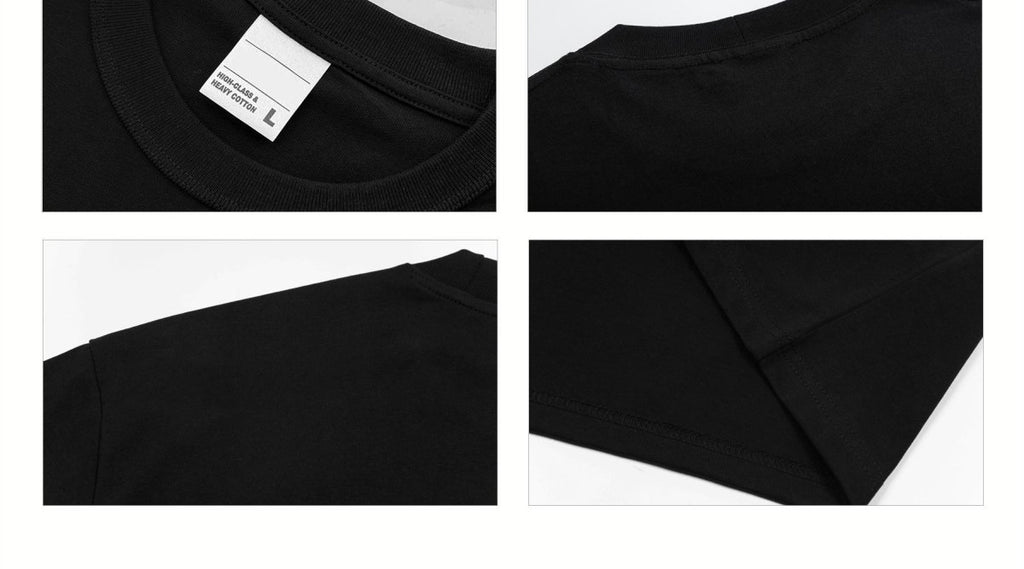 Printed Pure Cotton Loose Short - sleeved InS - style Car Black Printed Pure Cotton Loose Short - sleeved InS - style Car - shop_name