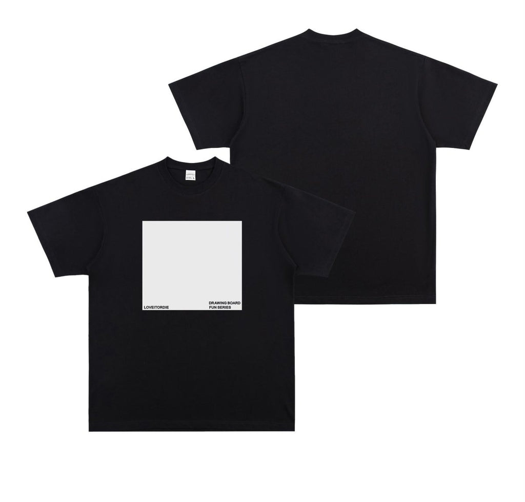 Printed Pure Cotton Loose Short - sleeved InS - style Car Black Printed Pure Cotton Loose Short - sleeved InS - style Car - shop_name