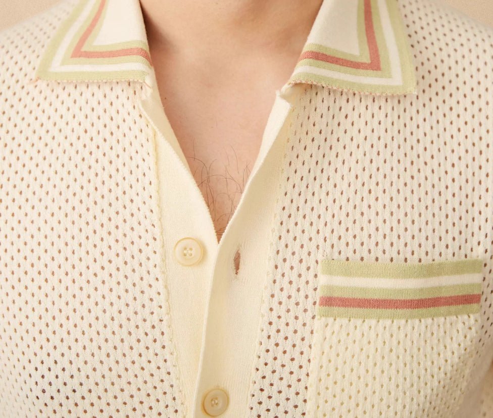 Refreshing Vacation Casual Pure Cotton Hollow Short Sleeve White Refreshing Vacation Casual Pure Cotton Hollow Short Sleeve - shop_name