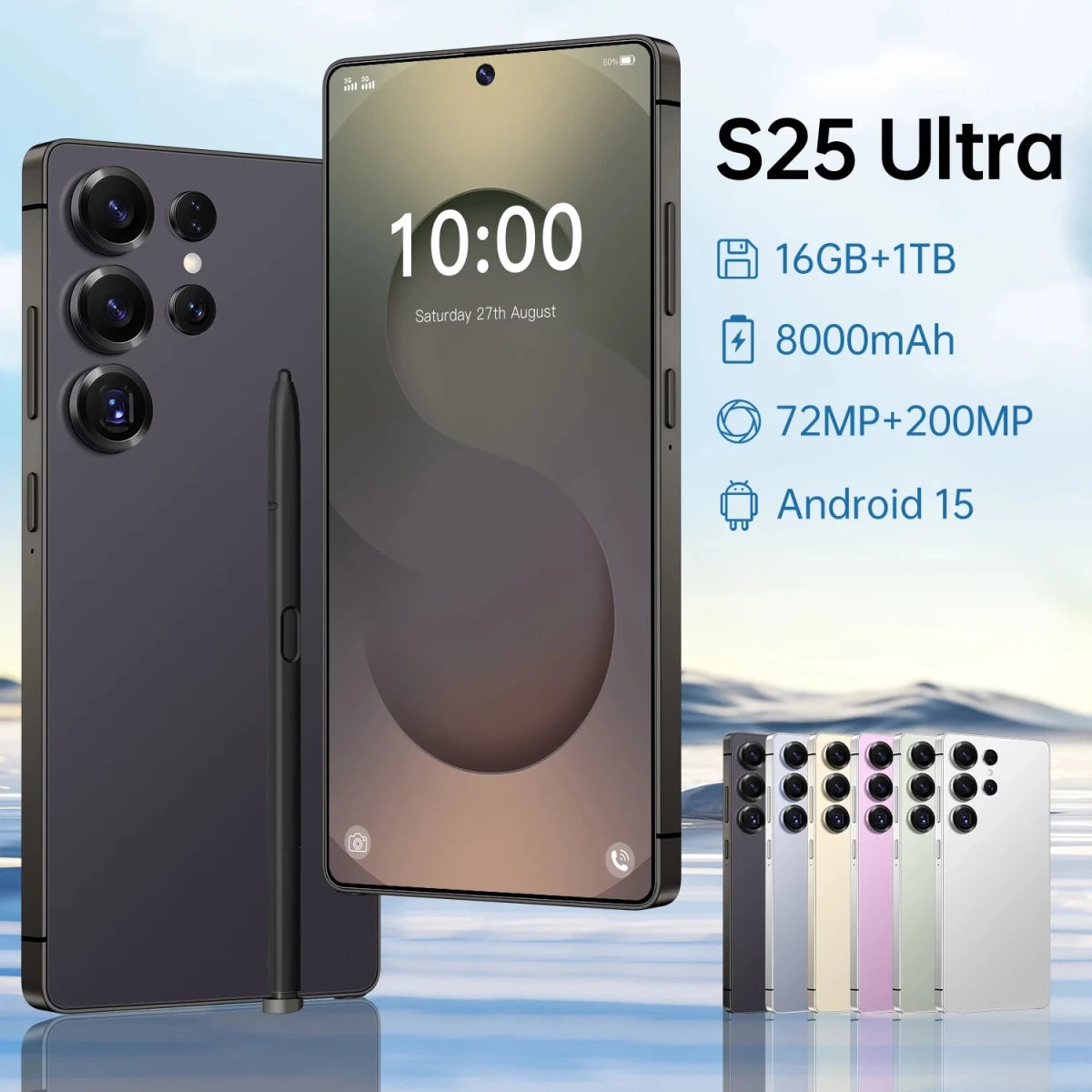 S25 Ultra Global Version Lockless 5G Smart Cell Phone 7.3 - Inch Screen 16GB RAM Dual Sim Card 108MP Android 15.0 System Wholesale Black S25 Ultra Global Version Lockless 5G Smart Cell Phone 7.3 - Inch Screen 16GB RAM Dual Sim Card 108MP Android 15.0 System Wholesale - shop_name