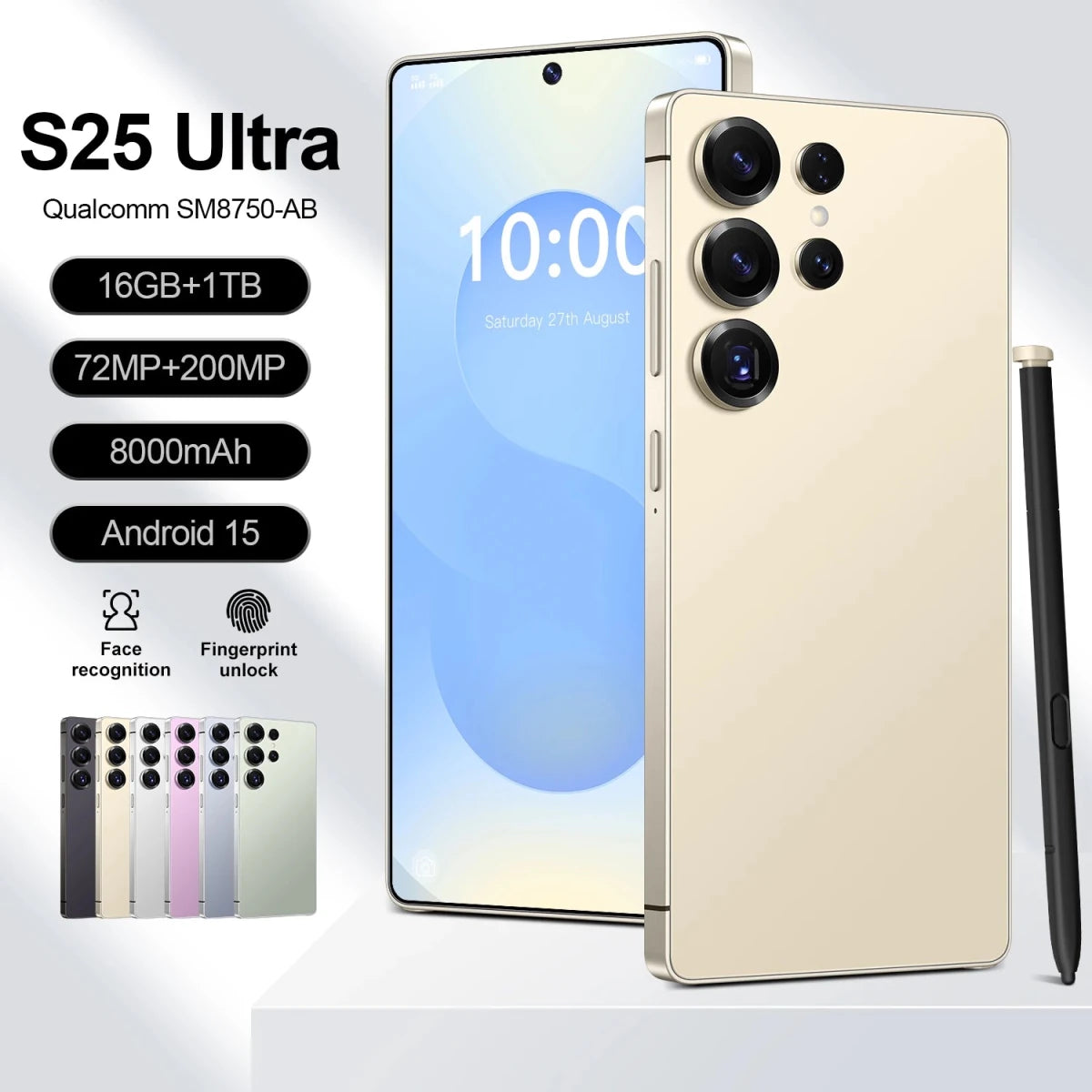 S25 Ultra Global Version Lockless 5G Smart Cell Phone 7.3 - Inch Screen 16GB RAM Dual Sim Card 108MP Android 15.0 System Wholesale Black S25 Ultra Global Version Lockless 5G Smart Cell Phone 7.3 - Inch Screen 16GB RAM Dual Sim Card 108MP Android 15.0 System Wholesale - shop_name