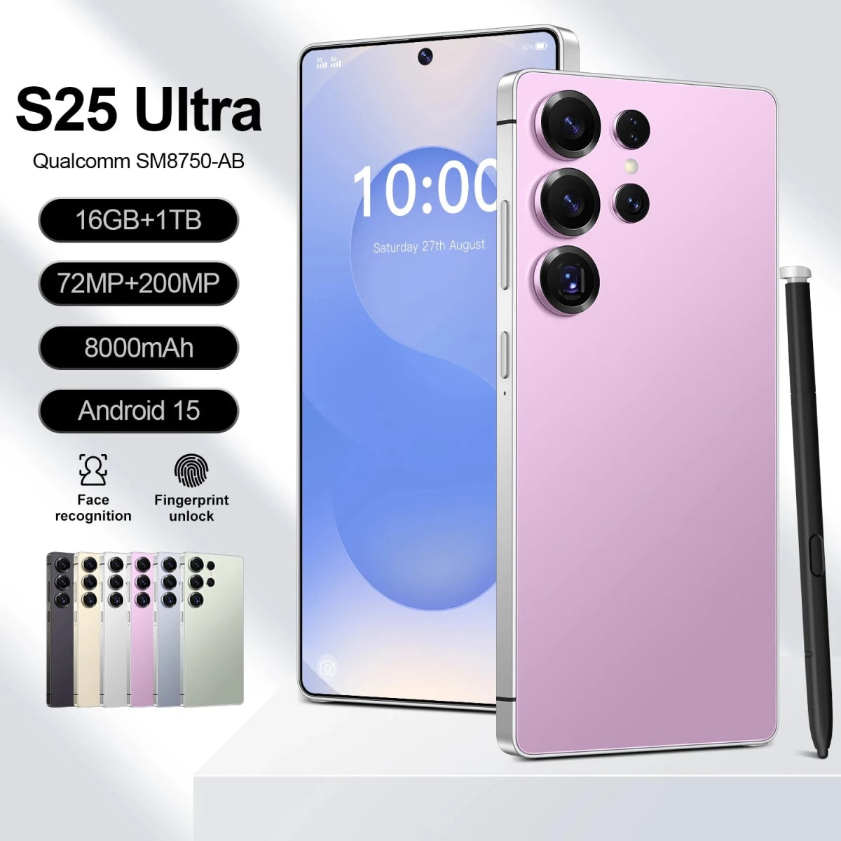 S25 Ultra Global Version Lockless 5G Smart Cell Phone 7.3 - Inch Screen 16GB RAM Dual Sim Card 108MP Android 15.0 System Wholesale Black S25 Ultra Global Version Lockless 5G Smart Cell Phone 7.3 - Inch Screen 16GB RAM Dual Sim Card 108MP Android 15.0 System Wholesale - shop_name