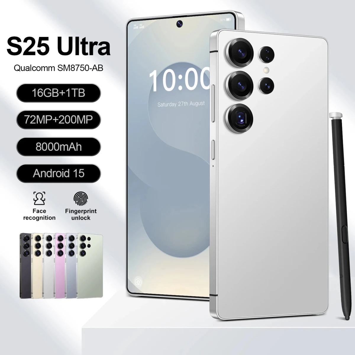 S25 Ultra Global Version Lockless 5G Smart Cell Phone 7.3 - Inch Screen 16GB RAM Dual Sim Card 108MP Android 15.0 System Wholesale Black S25 Ultra Global Version Lockless 5G Smart Cell Phone 7.3 - Inch Screen 16GB RAM Dual Sim Card 108MP Android 15.0 System Wholesale - shop_name