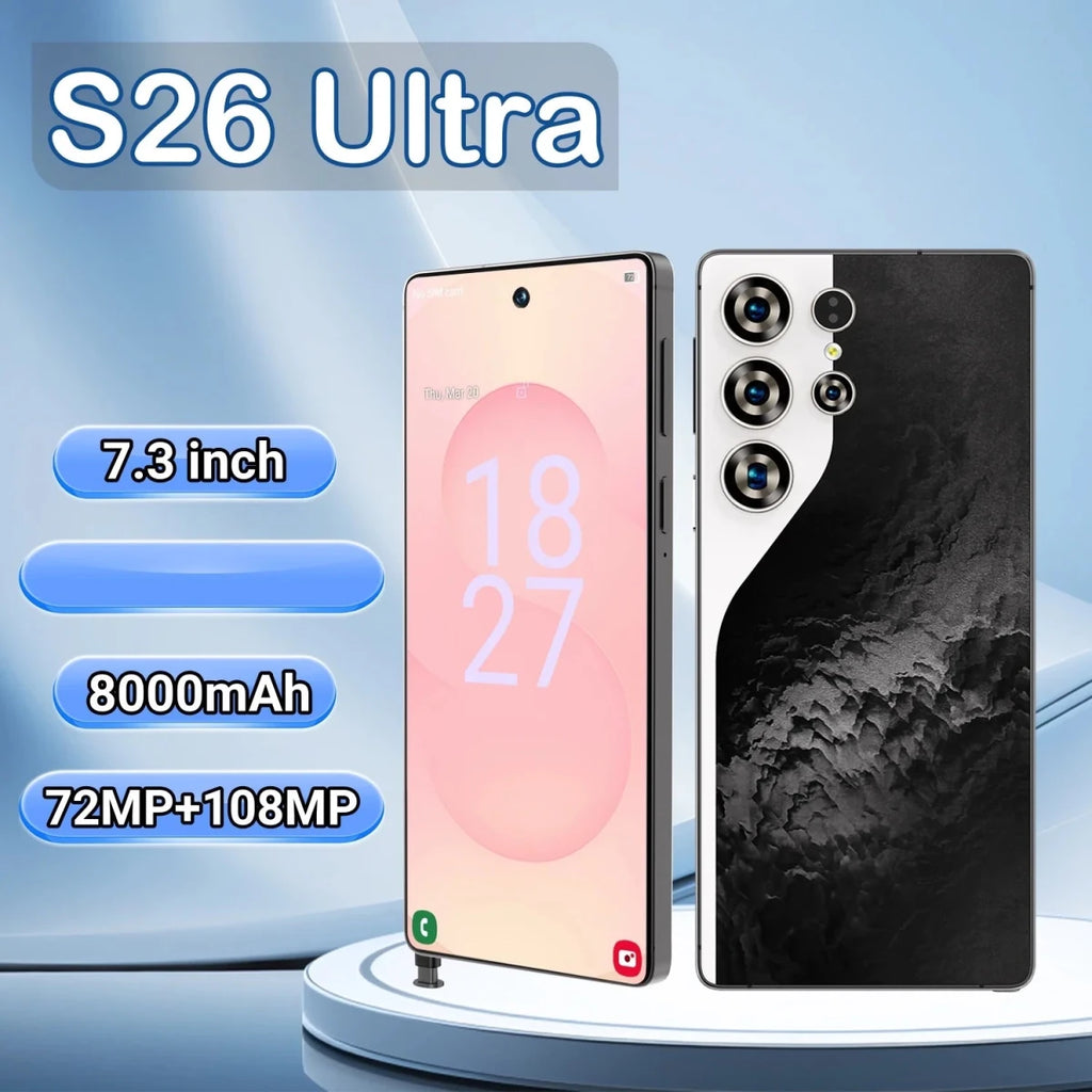 S26 Ultra5G MTK Octa Core LTE Dual Sim Business Smart Phone HD OLED 90Hz Display 108MP Rear Camera Android 15 8000mAh 512GB 5G Green S26 Ultra5G MTK Octa Core LTE Dual Sim Business Smart Phone HD OLED 90Hz Display 108MP Rear Camera Android 15 8000mAh 512GB 5G - shop_name