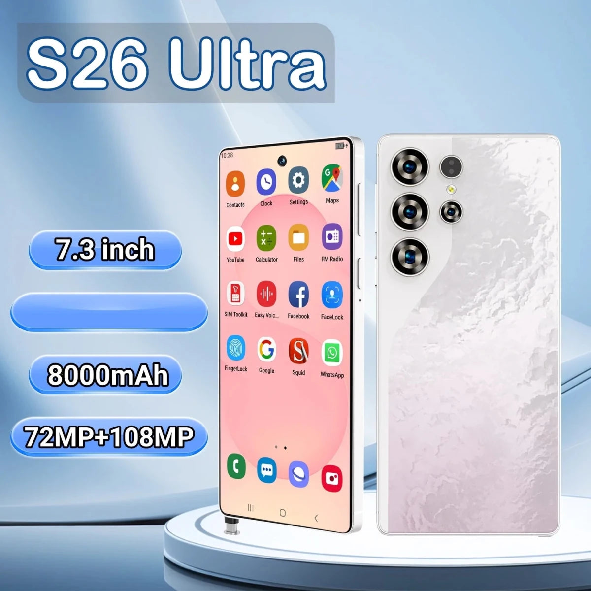 S26 Ultra5G MTK Octa Core LTE Dual Sim Business Smart Phone HD OLED 90Hz Display 108MP Rear Camera Android 15 8000mAh 512GB 5G Green S26 Ultra5G MTK Octa Core LTE Dual Sim Business Smart Phone HD OLED 90Hz Display 108MP Rear Camera Android 15 8000mAh 512GB 5G - shop_name