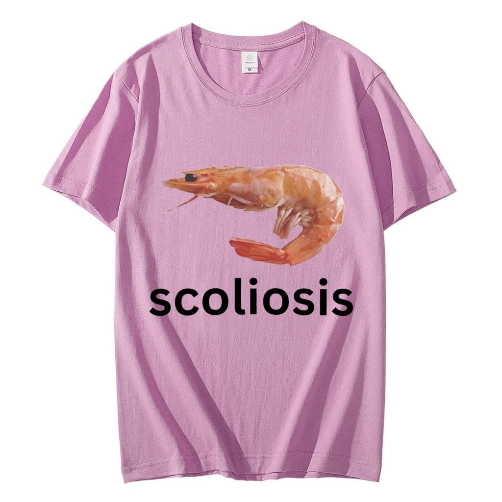 Scoliosis Funny Shrimp Meme T-shirt Unisex Fashion Black Scoliosis Funny Shrimp Meme T-shirt Unisex Fashion - shop_name