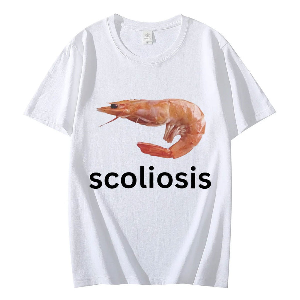 Scoliosis Funny Shrimp Meme T-shirt Unisex Fashion Black Scoliosis Funny Shrimp Meme T-shirt Unisex Fashion - shop_name