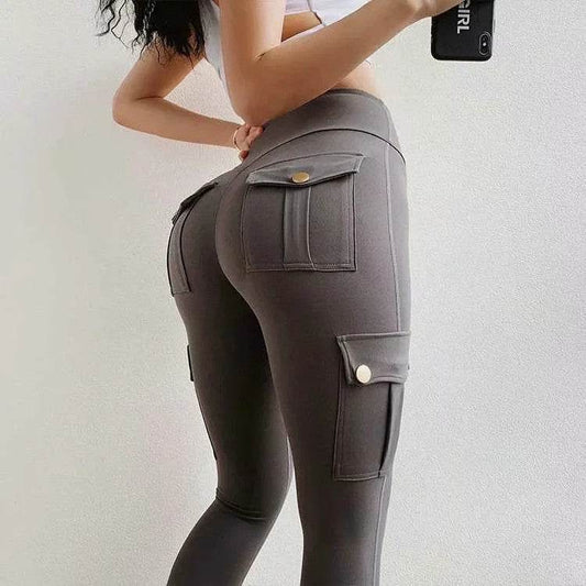 Skinny slim high elastic gym pants - Update Avenue 