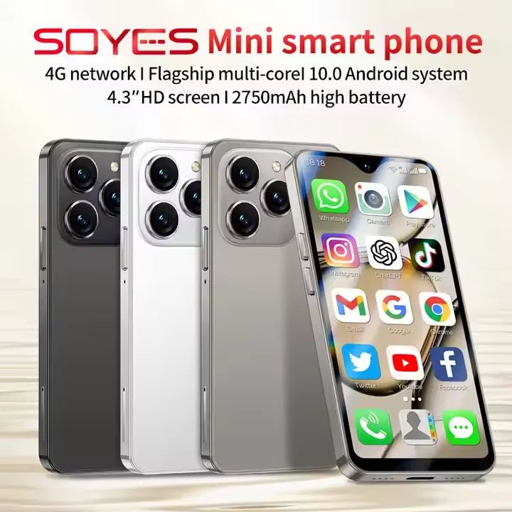 SOYES XS18 Pro Max Mini Smartphone 2GB RAM+16GB ROM 4G Network Full Band 2750mAh Mobile Phones Play Store Small Phone Black SOYES XS18 Pro Max Mini Smartphone 2GB RAM+16GB ROM 4G Network Full Band 2750mAh Mobile Phones Play Store Small Phone - shop_name