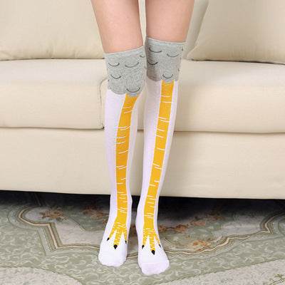 Spring And Autumn Knee Socks Funny Chicken Socks - Update Avenue 