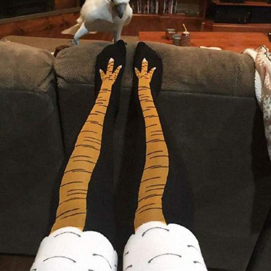 Spring And Autumn Knee Socks Funny Chicken Socks - Update Avenue 
