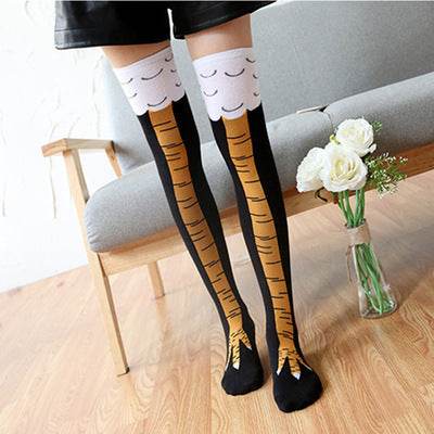 Spring And Autumn Knee Socks Funny Chicken Socks - Update Avenue 
