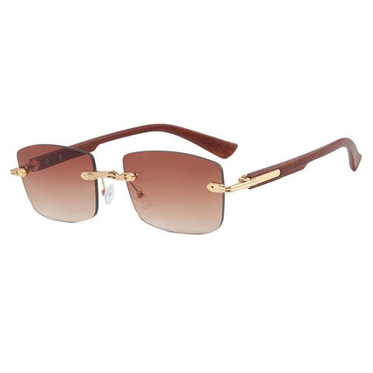 Square Frameless Trimming Sunglasses Men's UV Protection - Update Avenue 