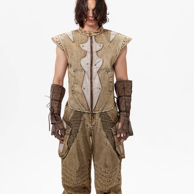 Summer Dark Knight Original Niche Pleated Vest Picture Color Vest Summer Dark Knight Original Niche Pleated Vest - shop_name