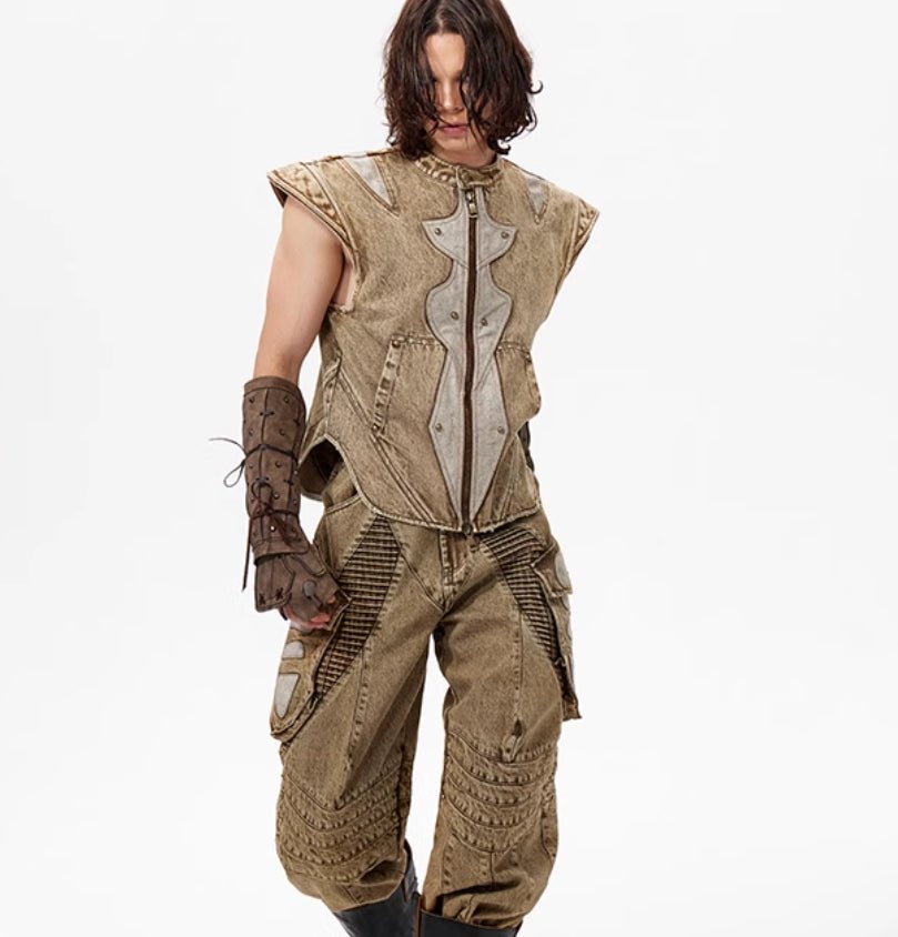 Summer Dark Knight Original Niche Pleated Vest Picture Color Vest Summer Dark Knight Original Niche Pleated Vest - shop_name