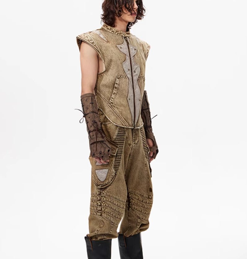 Summer Dark Knight Original Niche Pleated Vest Picture Color Vest Summer Dark Knight Original Niche Pleated Vest - shop_name