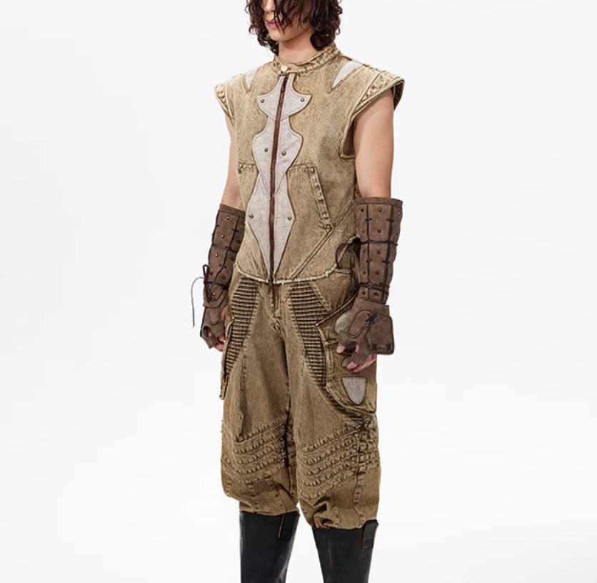 Summer Dark Knight Original Niche Pleated Vest Picture Color Vest Summer Dark Knight Original Niche Pleated Vest - shop_name