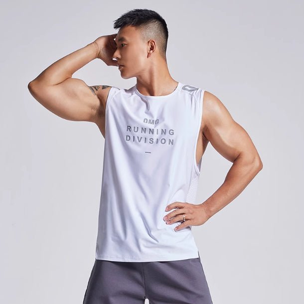 Summer Wicking Sports Vest Men's Mesh Ice Silk Lightweight Breathable Fitness Clothes White Summer Wicking Sports Vest Men's Mesh Ice Silk Lightweight Breathable Fitness Clothes - shop_name