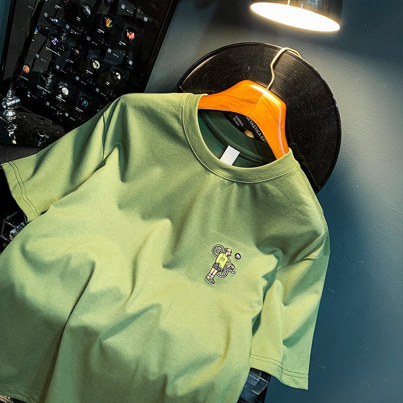 T-shirt Men's Trendy Printed Literary Youth Green T-shirt Men's Trendy Printed Literary Youth - shop_name