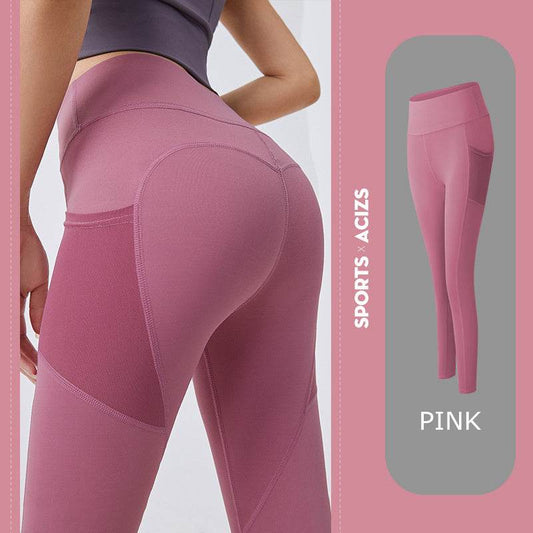 Thin Gym Pants With Buttock Mesh Tight Side Pockets - Update Avenue 