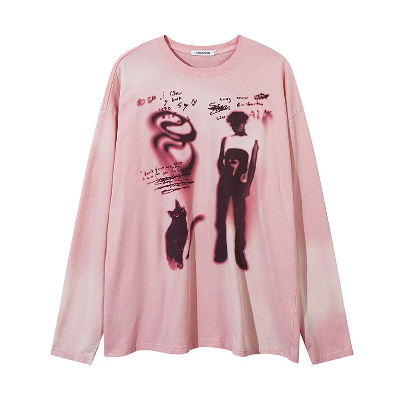 Trendy Loose Leisure All - matching Bottoming Top Dark Gray Trendy Loose Leisure All - matching Bottoming Top - shop_name