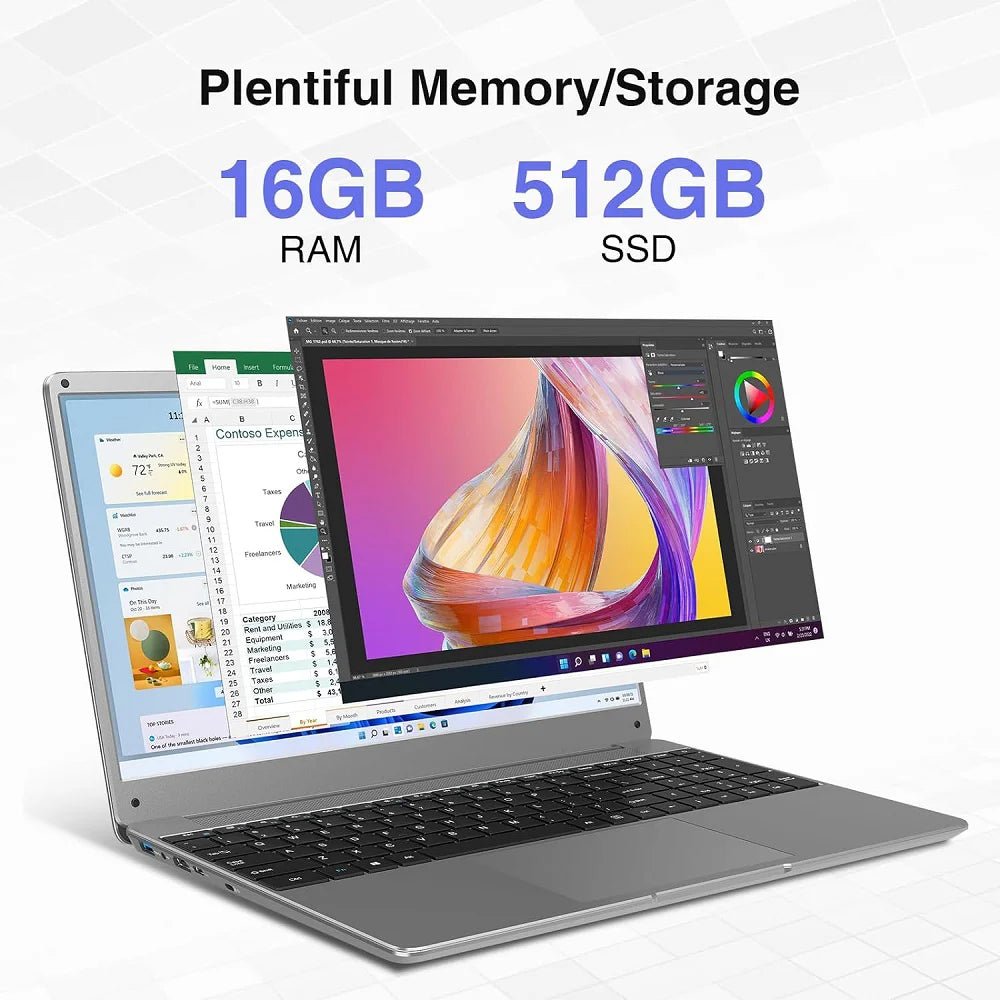 Ultra Laptop I3 15.6inch Intel Core I5 Laptop Computer 16gb Ram 512gb Rom windows 11 4500mAH Ordinateur Portable Laptop Gray Ultra Laptop I3 15.6inch Intel Core I5 Laptop Computer 16gb Ram 512gb Rom windows 11 4500mAH Ordinateur Portable Laptop - shop_name